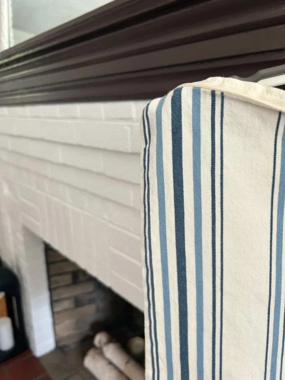 Ralph Lauren Blue and Cream Pilllow Cover